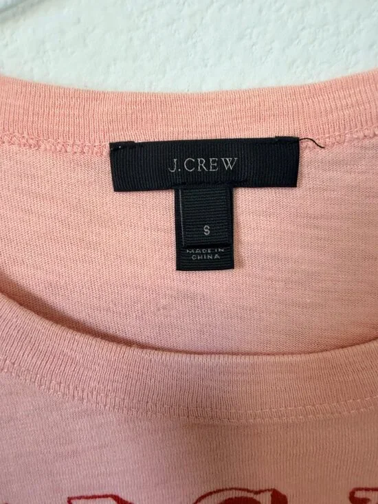 J. Crew Short Sleeve Round Neck "In Vacanza" Cotton T-Shirt Women's Size S - Picture 3 of 8